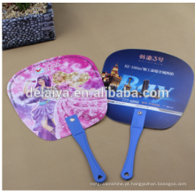 Manufactuer paper plastic hand fan for promotional